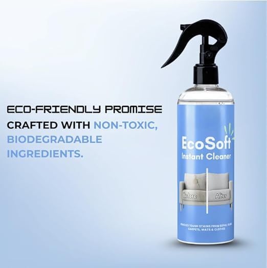 Image of Ecosoft Upholstery Cleaner 500 ml - Powerful, Fast-Acting, and Safe Fabric Stain Remover Spray for Sofas, Chairs, Car Seats, Cushions, Curtains, Mattresses, Fabric Car Interior