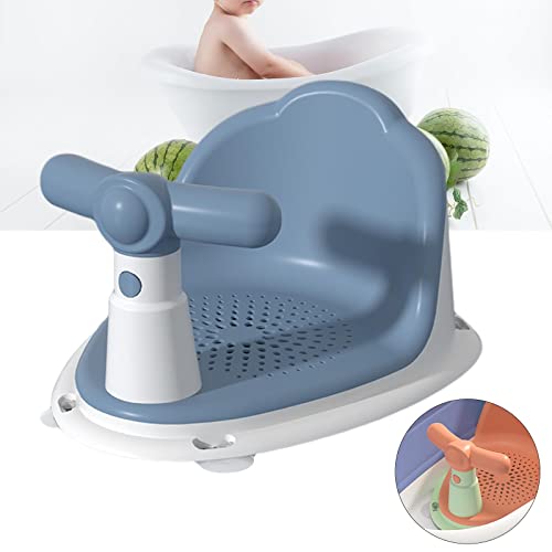 Baoblaze Baby Bath Seat, Baby Bathtub Seat Chair Floor Seat, Non Slip Portable Suction Cups Shower Stool Bath Seat Chair for Kids Newborn Over 6 Months, Blue - Image 5