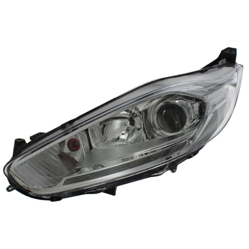 XYZ Parts Replacement Headlight Assembly Electric Adjustment Chrome Inner Halogen Compatible With Ford Fiesta Mk7 Hatchback 2012-2018 ST & Titanium For UK Passengers Side Left Hand
