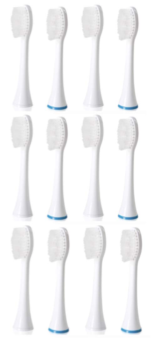ToiltTree Products Poseidon Replacement Brush Heads for Poseidon Rechargeable Sonic Toothbrush, 12 Pack