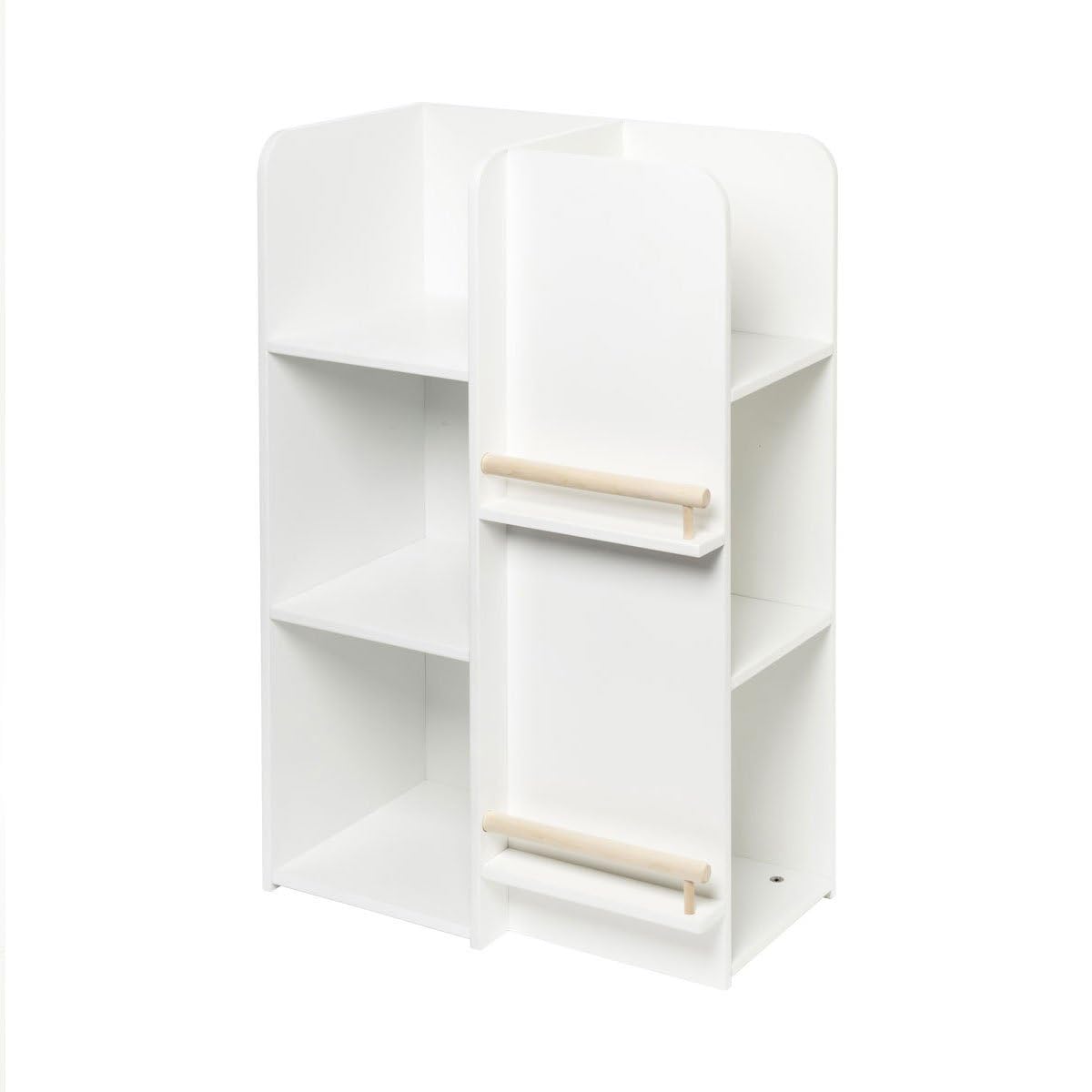 oxybul | Bibliothèque Multi-Faces Blanc et Naturel 2-12 Ans