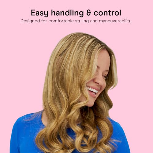 Image of Conair Double Ceramic -Inch Curling Iron | 30 Heat Settings & Turbo Boost for All Hair Types, for Tight Frizz Free Curls, Rose Gold /White, CD700L