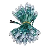 WESIRI WS2811 Diffused Digital RGB LED Pixel Lights Green Wire Individually Addressable Round DIY LED Pixels Module IP68 Waterproof DC5V 50pcs/Set
