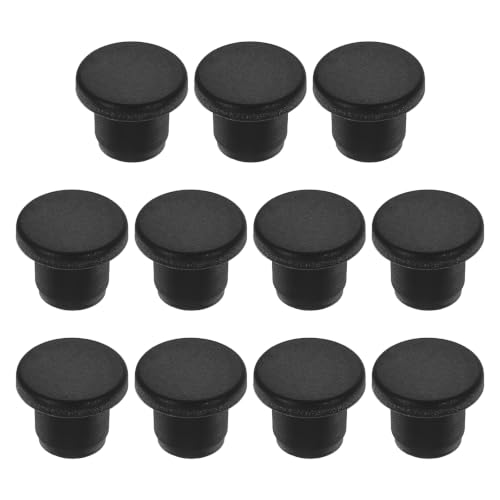Image of MECCANIXITY 11pcs T-Shaped Silicone Plugs 8.3mm 5 /16 Inch Dia, Black | Snap in Plug Hole Seal Cover Round Rubber Stopper for 8-8.3mm Holes Kitchen Rubber Bulkheads Waterproof Sealing