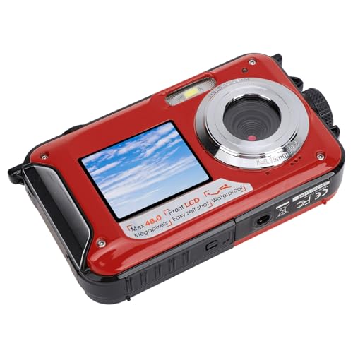 Water Camera, 11FT Autofocus Dual Screens Underwater Camera 2.7K 48MP for Snorkeling