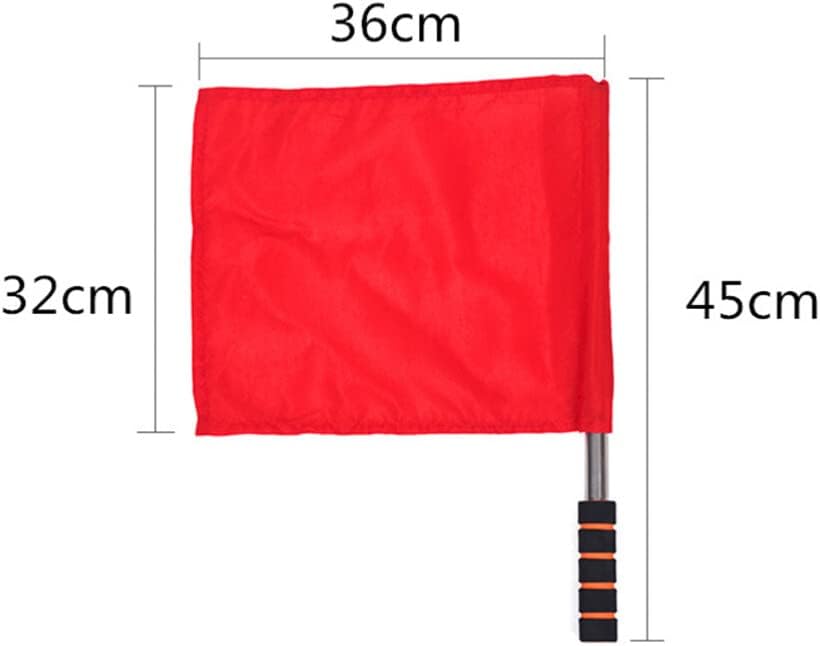 GANAZONO 4pcs Referee Flag Volleyball Line Judge Flags Stainless Steel Sponge Handle Track and Field Sports Training Volleyball Referee Equipment 45x36cm - Image 2