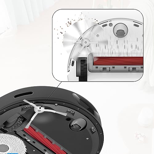 DrRobor Accesorios de Repuesto para Roborock Q Revo, 2 Cepillo Principal, 4 Bolsas de Polvo, 4 Paños de Fregona, 4 Cepillos Laterales