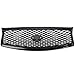YUWUTF Front Bumper Grille Compatible with 2014-2017 Infiniti Q50 W/Camera Hole Air Inlet Black Grille