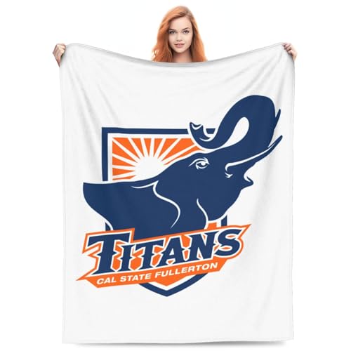 Cal State Fullerton Titans Multi-Size Ultra-Soft Flannel Fleece Blanket - Non-Sagging Velvet Blanket