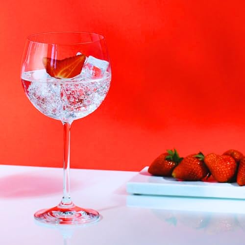 Krosno Gin Balloon & Water Glasses | 6-Piece Set | 16.2 oz | Venezia Collection | Perfect for Home, Restaurants and for Parties and Events | Dishwasher Safe | Lead-Free Crystal Glass