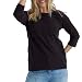 Hanes Women's Stretch Cotton Raglan Sleeve Tee, Black, X Large