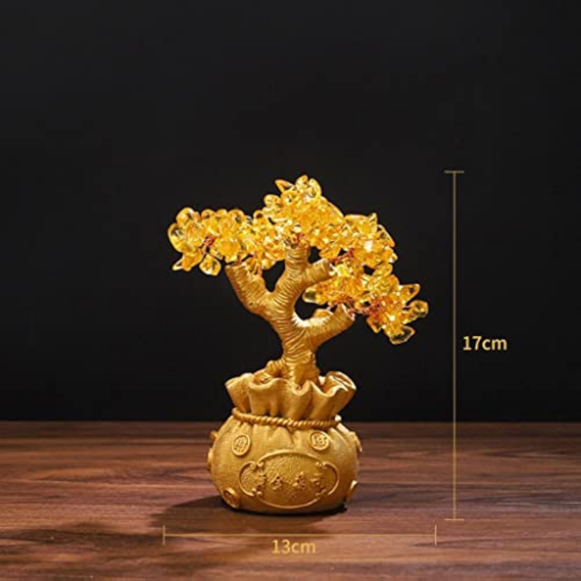 Lucky Money Tree Citrine Sculpture Decoration