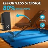 XRT65 Foldable & Adjustable Weight Bench for Home Gym – Multi-Angle Incline/Flat/Decline – Heavy-Duty Steel Frame, Comfortable Cushion, Supports 350kg – Ideal for Chest, Back, Abs Workouts (Adjustable Bench Press) — view 7