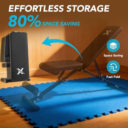 XRT65 Foldable & Adjustable Weight Bench — FID, 350 kg Capacity — Weight Benches - image 7
