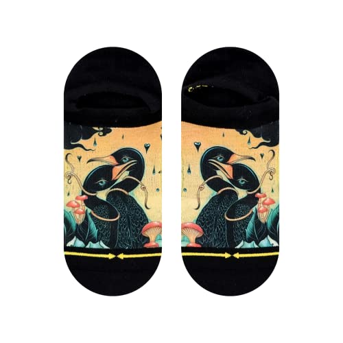 MERGE4 Umijoo Birds No Show Socks for Men and Women Ankle Height Non Slip Comfortable Socks2