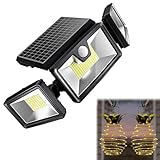 TBI Security Solar Lights Outdoor 216 LED 2200LM, 6500K, 7W - Extra-Wide Adjustable 360° 3 Heads with 3 Modes, Wireless Motion Sensor 40ft - Waterproof IP65 Spot Flood Lights Solar Powered 2200mah