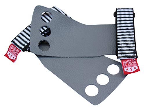 Luvas Crossfit Grip Pull Up Couro 3 Furos (PRETO, M)