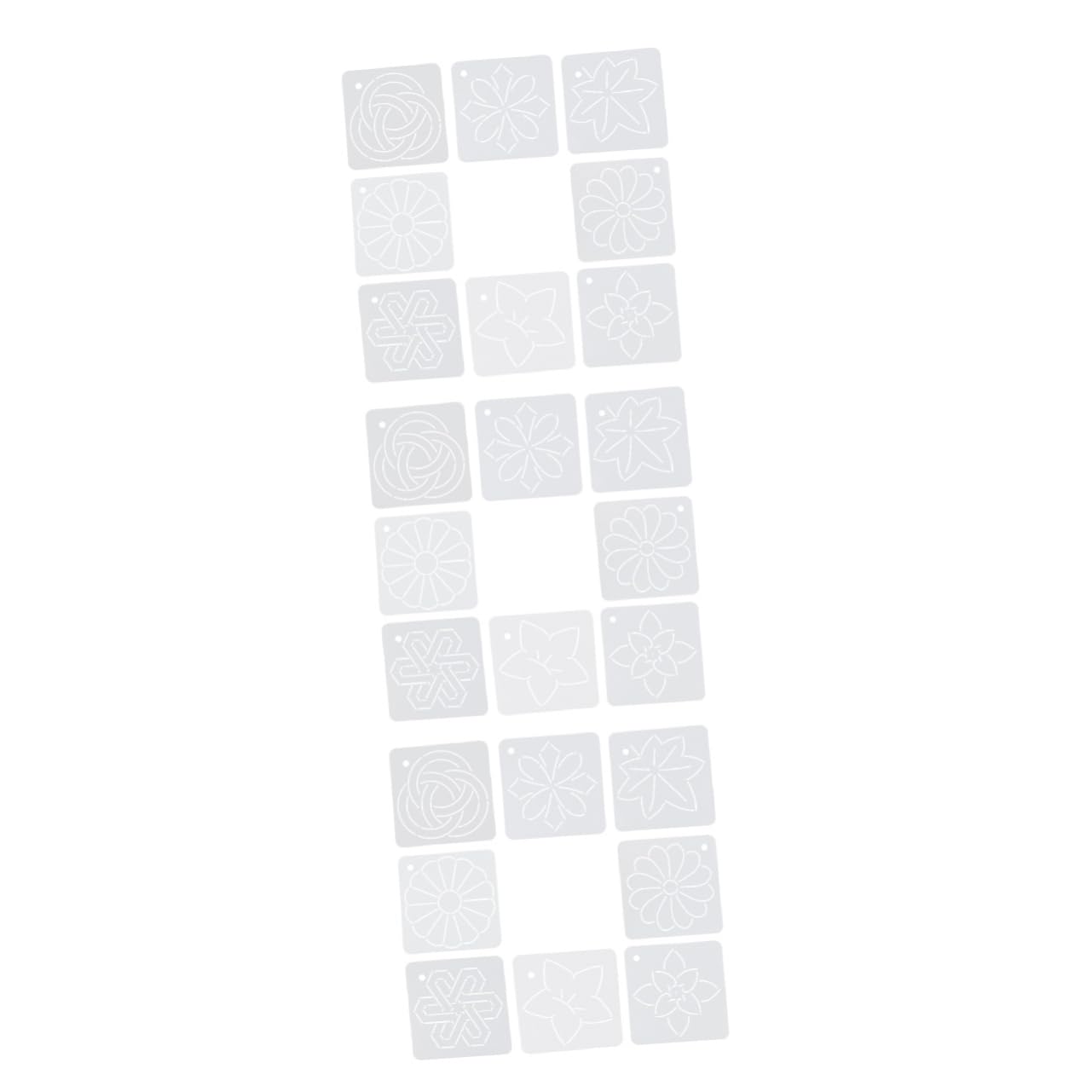Hohopeti 24piezas Plantilla De Acolchado De Flores Para Manualidades Plantilla De Dibujo y Para Patchwork y Costura