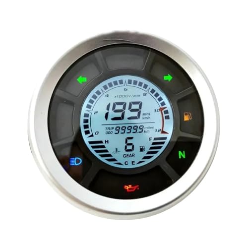 Compteur de vitesse numérique universel moto avec odomètre complet et indicateur de vitesse