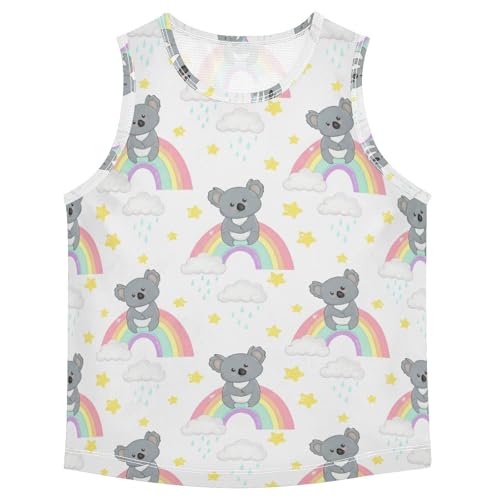 J JOYSAY Rainbow Stars Koala Boys Tank Top Sleeveless Muscle Shirts Quick Dry Kids T-Shirts 3-15T