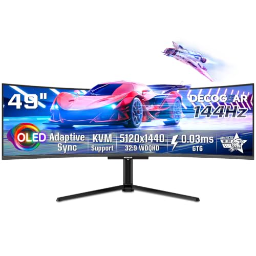 Deco Gear OLED 49 Inch Curved Monitor, 5K2K...