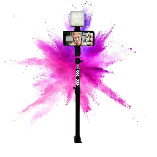 Ya en manzanajugosa.com: TronicXL Smartphone Klemmstativ Tisch höhenverstellbar drehmit Licht LED Videolampe I Handy Halterung Schreibtisch Selfie Streaming Videoconferenz kompatibel mit Apple iPhone Samsung Xiaomi