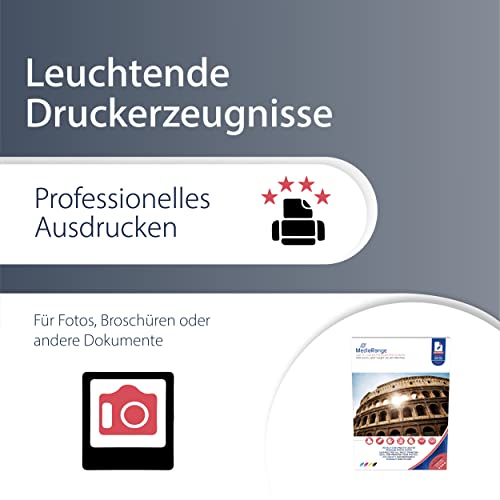 MediaRange DIN A4 Fotopapier für Tintenstrahldrucker, beidseitig matt, 200g, 50 Blatt, MRINK102