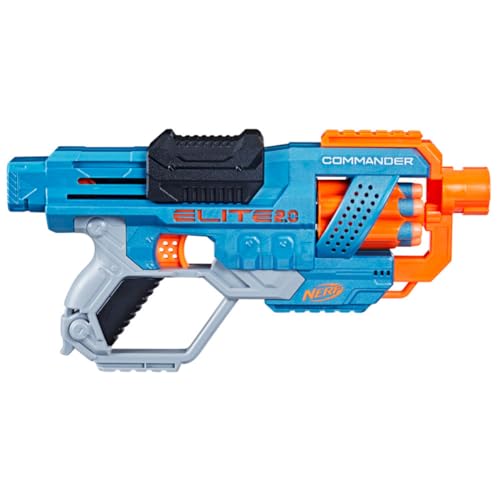 Image of Nerf Elite 2.0 Commander Rd-6 Blaster, 12 Darts, 6-Dart Rotating Drum, Best Toys Gift for Kids, Teens & Adults, Christmas, Xmas, Multicolor, Medium