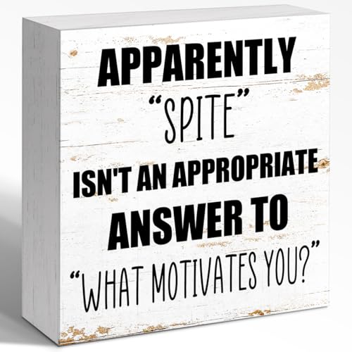 WUZYOU Office Wooden Block Spite Isn't An Appropriate Answer Sign