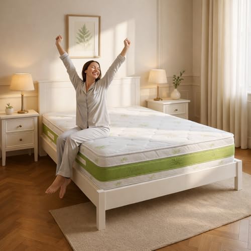 Ginflex Materasso Matrimoniale Waterfoam 160X190 H30 Tessuto Aloe Vera | Antiacaro - Anallergico - Antibatterico | 100% Made In Italy (Altezza: 30Cm, 160X190) - 4