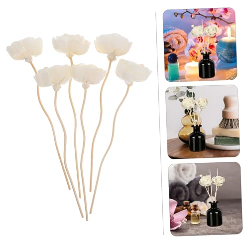 Difusor de varillas con cabezas florales 6 pcs para aromaterapia miniatura 7