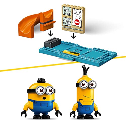 LEGO-Minions-I-Minions-nel-Laboratorio-di-Gru-con-i-Personaggi-dei-Minion-di-Otto-e-Kevin-Giocattoli-per-Bambini-di-4-Anni-75546