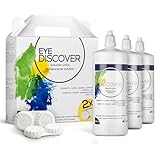 Líquido Lentillas para Lentes de Contacto Blandas, Humecta y Aclara (3 x 360 ml) EYE DISCOVER