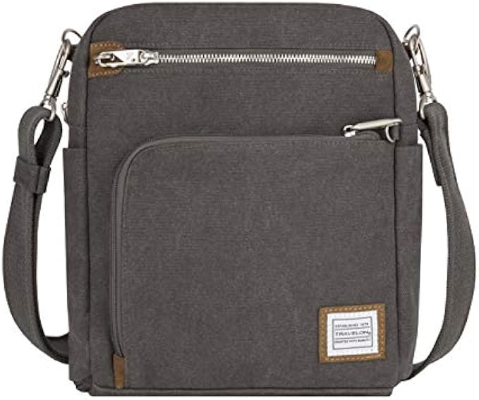 Travelon Anti-Theft Heritage Tour Bag, Pewter - 33074 540 9 x 11.5 x 3