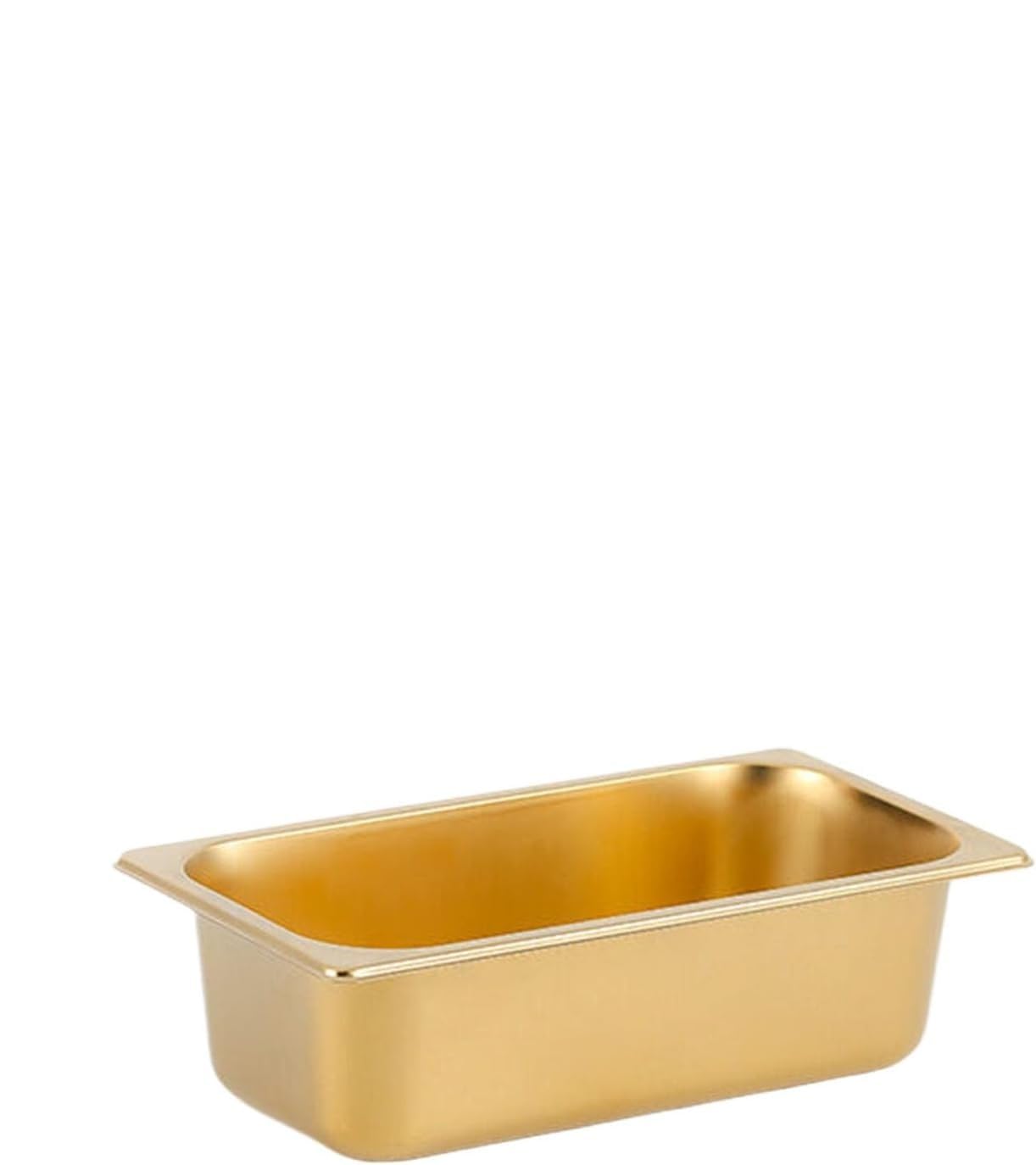 ITTRUH Stainless Steel Gastronorm Pans, Buffet Commercial Cookwares for Food,Gold Hotel Deep Steam Table Pan No Lid(1/3(32.5 * 17.5cm),10cm)