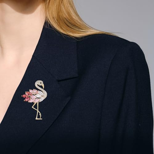 Image of Enamel Brooch Pin For Women Men, Vintage American Flag Crystal Lapel Pin, Christmas Brooch Suit Dress Clips Accessory Gift