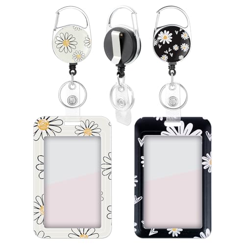 BESARME 2 Pack Badge Holder Retractable Clip Heavy Duty Reels wit...