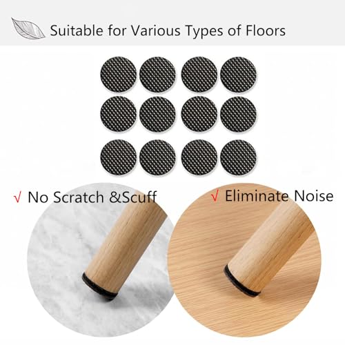 Image of Fapiwen Round Silicone Furniture Pads, 12 Pcs, 25 x 4 mm