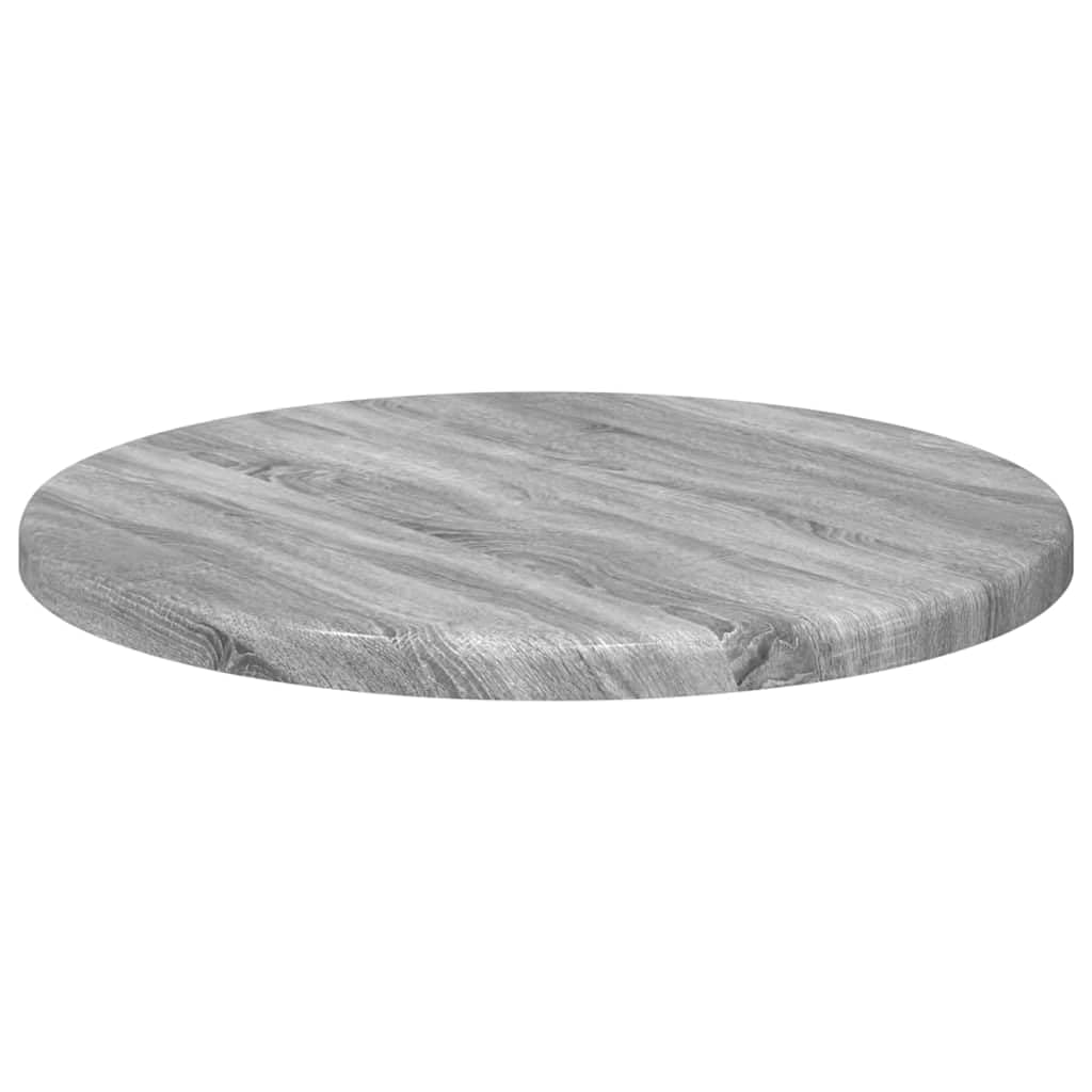 Okrągły blat stołu z materiału drewnopochodnego, Ø 30 cm, grubość 1,5 cm, do samodzielnego wykonania, zamiennik, stół jadalny, biurko, do salonu, kuchni, biura domowego, kolor szary Sonoma