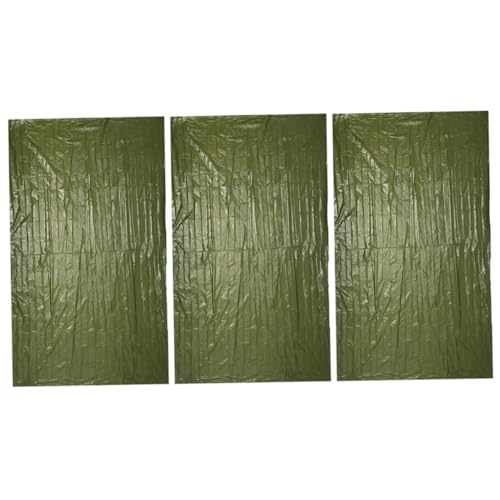 SOLUSTRE 3 Piezas térmica de Primeros Auxilios pabellón Carpa Waterproof Blanket Mantas para emergencias de protección Solar para Acampar al Aire Libre Educación física
