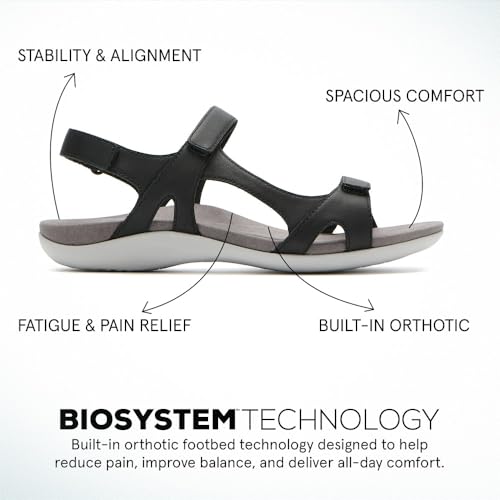 ABEO Oasis Sport Sandal | Walking Sandals Women | Water Resistant Leather Sandals | Three Points of Adjustability | Built-in Orthotic Insole3