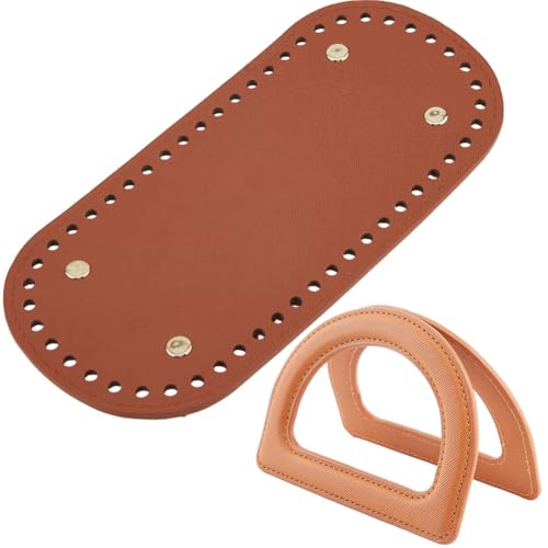 CALFOVERA 8.5 x 4 Inch PU Leather Purse Bottom Crochet