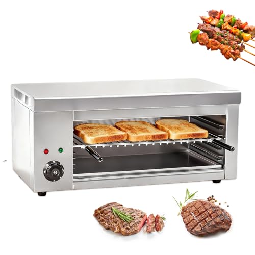 Glowdora Gril Salamandre De Comptoir, 2000 W Fondoir À Fromage en Acier Inoxydable. Idéal pour Les Restaurants, Les Cuisines Et La Préparation De Sandwichs.