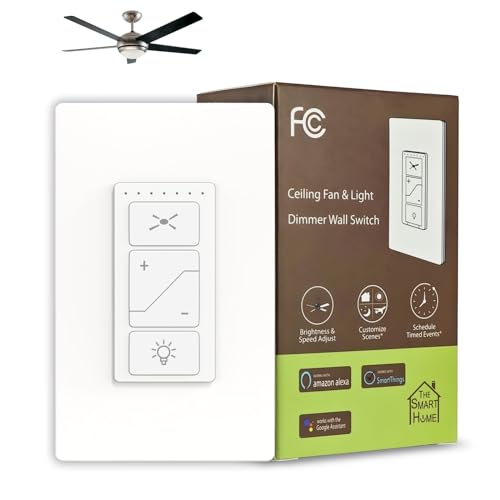 2-in-1 Smart Wall Switch with Fan & Light Control