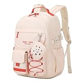 Amythe Cartable Fille Primaire, 20 litres Sac cole Kawaii avec Porte-Monnaie, Lger Sac  Dos pour Enfants de 8  14 Ans, Orange