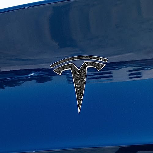 Image of IPG Compatible with Model Y Decal (8 Logo Set) Stickers Set Personalize Your Vehicle (Glitter-Black)