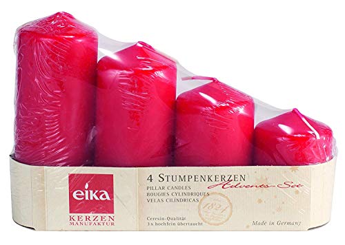 Preisvergleich Produktbild Eika: Adventsset mit 4 Stumpenkerzen - rot