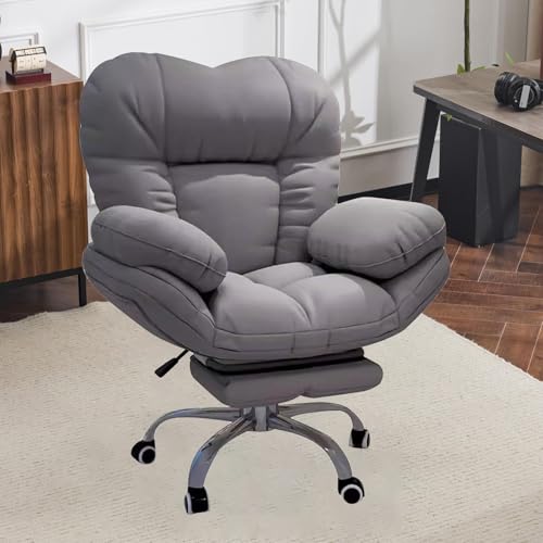 WFCXBQR Gaming Chair Ergonomic Home Office Desk Chairs Lazy Sofa with Wheels/footrestAccent Chairs Computer Study Chair Recliner Armchair Backrest Desk Seat for Living Room, Bedroom