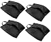 Bagail Set of 4 Lightweight Waterproof Nylon Storage Traveling Tote Shoe Bags Black 18x10.6