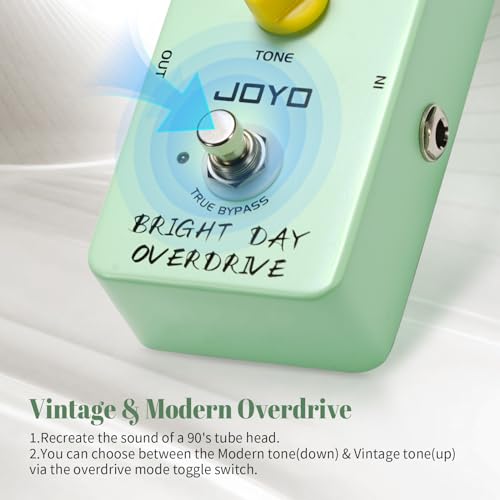 Image of JOYO Blues Overdrive Guitar Pedal, Analog Circuit with Vintage /Modern Voicing & Level /Gain /Tone Control, True Bypass (BRIGHT DAY JF-25)